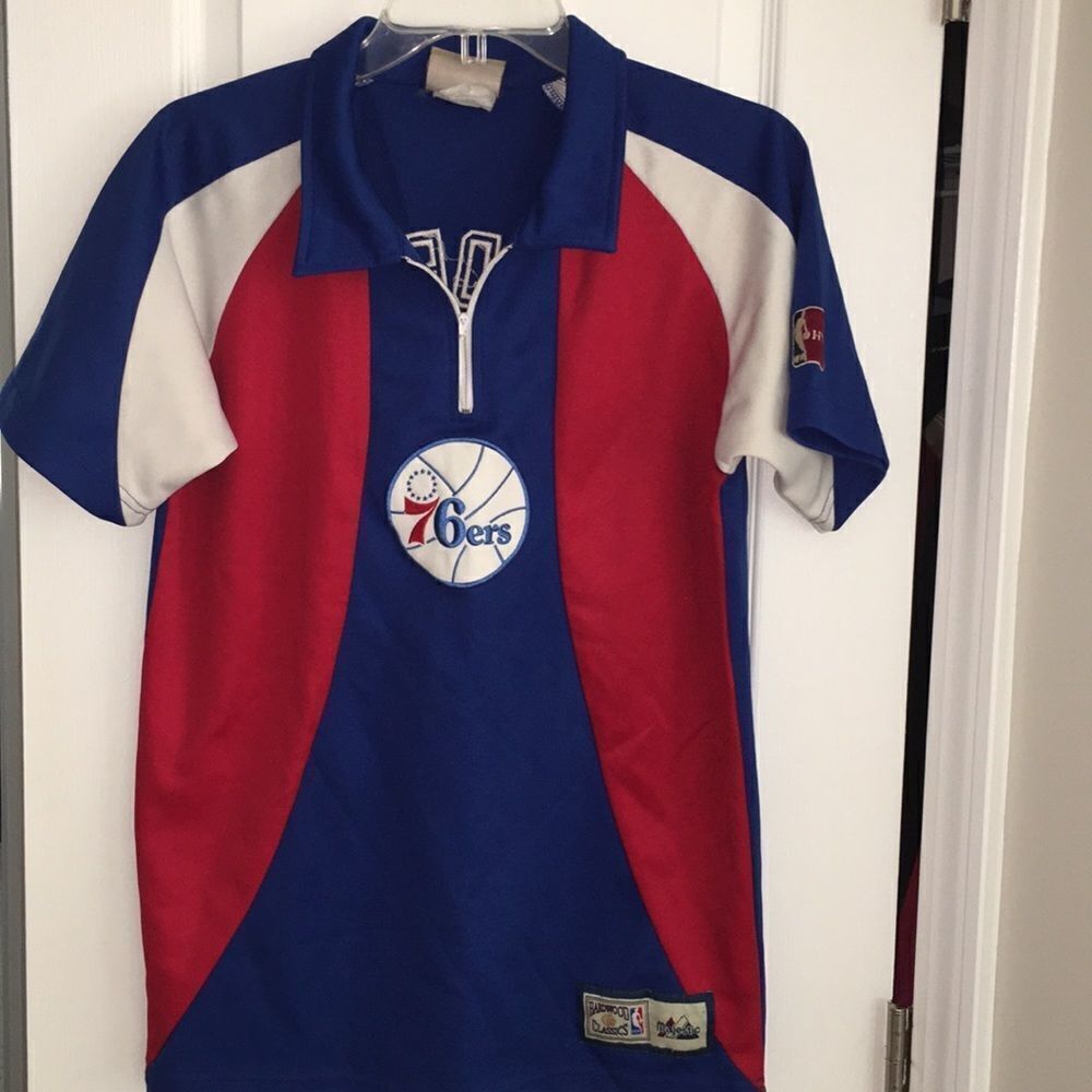 Boys Philadelphia 76ers vintage old school era warmup youth basketball 🏀 jacket